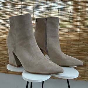 a new day Taupe Suede Ankle Booties